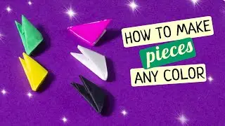 How to make colored pieces (triangles) for 3D origami