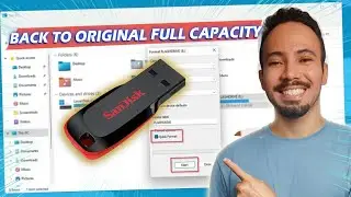 How To Restore USB Drive Back To Original Full Capacity