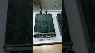 Теплообменник , серый - зелёный