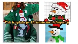 Free Crochet Christmas themed pixie templates tapestry ideas🧶🎄🎅#crochet #christmas #christmascrafts