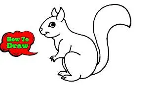 How To Draw A Squirrel | Squirrel Drawing Step By Step Easy For Beginners