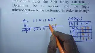 Find out one operand data from logic microoperation
