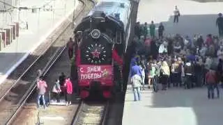 Харьков 9 мая 2014 отправление ретро-поезда ч.4