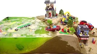 LEGO DAM BREACH EXPERIMENT - LEGO CITY TOTAL FLOOD DISASTER