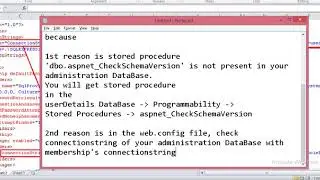 Could not find stored procedure 'dbo aspnet CheckSchemaVersion'