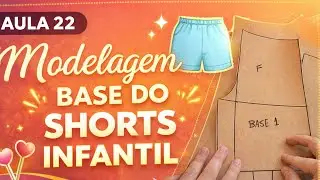 Molde base de shorts infantil no papel ACMI AULA 22