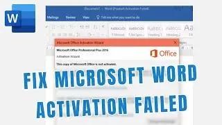 Product Activation Failed in Microsoft Word I 2024 Tutorial
