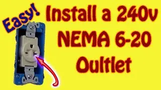 How to Wire 240V Outlet for Air Compressor - NEMA 6-20, 12-2 Wire, 20 AMP Breaker Step-by-Step