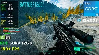 RTX 3060 12GB + i5 12400F (150+ FPS) - Battlefield 2042 - Low + DLSS 1080p Benchmark!