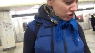 Япония ЖЕНСКИЙ ВАГОН в метро Токио