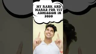 My VIT Rank in 2020 | vit vellore campus | #shorts #viral #vit