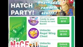 Buying random stuff in the shop and using them.!