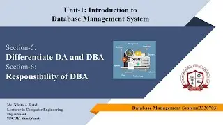 What is DA and DBA? | Unit-1 | Lecture-4