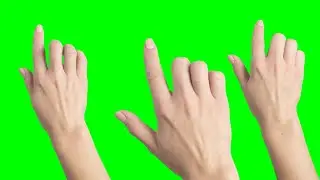 12 Manage 4K Touch Screen Finger Gestures | White Female Hand | Green Screen Video | No Copyright