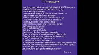 Dərs zamanı keçilən mövzuları təkrarlamaq üçün  tələbələrə təqdim olunan task-lardan 1-i #datahome