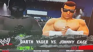 Darth Vader vs Johnny cage (lone wolf wrestling WWE2k14)