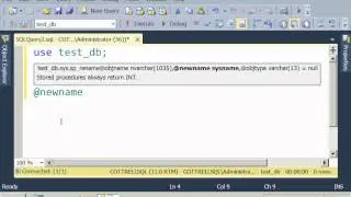 SQL Server 2012 use t-sql to rename a column in a table