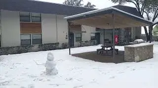First snow 🌨 in 2025 above McKinney, TX