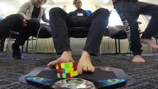 27.85 Rubik's Cube with Feet Canadian Record