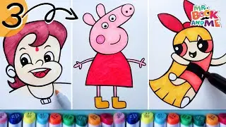 Drawing with Numbers | How to Draw Cartoon Characters from Numbers #drawing #howtodraw