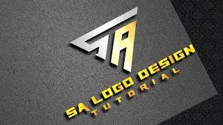 SA logo design video tutorial | Logo mockup  | Sa logo |
