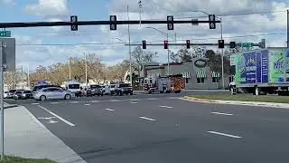 Sarasota County engine 21 responding.