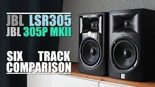 JBL 305P MKII vs JBL LSR305  ||  6-Track Comparison