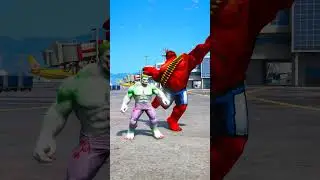 Hulk VS Evil Hulk Which Random Team Will Win 106% 😧😧 #shorts #gta5 #hulk