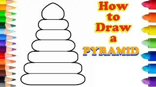 Number Pyramid Drawing for Kids How to Draw a Pyramid Coloring Pages for Kids Color and Draw