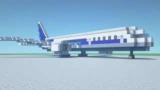 [Minecraft Tutorial] air plane B787 / How To Build a air plane