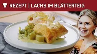 Lachs im Blätterteig mit Riesling-Senf-Bechamel ❤️ | eismann feat Foodistas | Rezept