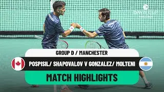 Pospisil/Shapovalov v Gonzalez/Molteni | Canada v Argentina 2024 Davis Cup Finals Group Stage