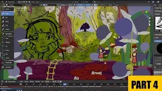 2D Animation in Blender Grease Pencil // Forest Sprite Loop Part 4