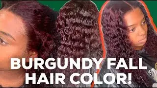 HOW TO: DYING THIS FULL LACE WIG BURGUNDY WITH NO BLEACH