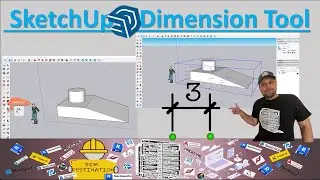 BIM-VDC | SketchUp Tutorial | How to Use Dimension Tool in SketchUp