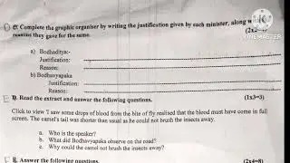 Class 4th- English Literature ||  Half Yearly Question Paper 2024
