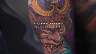 Цветное тату на ноге - Magnum Tattoo Калининград