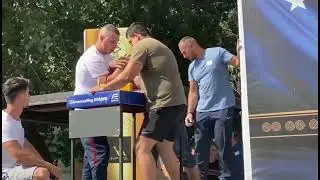 Bunjamin Lahu vs Jovan Vaklin kosova armwrestling tournament August 2021