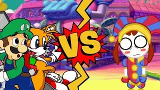 M.U.G.E.N. Battles | Tails/Luigi vs Pomni