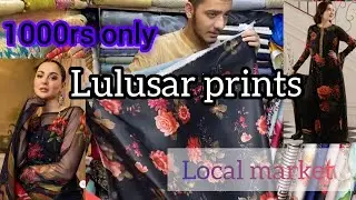 Lulusar silk prints at local market| silk 3 piece at local market| shopping vlog| kurtuba market|