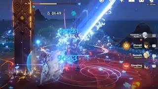 Ayato C0 realistic damage in a comp (no item buffs) | Genshin Impact