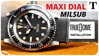 Legendary Rolex Milsub gets a new Crystal | TrueDome Swapping a 5517 Maxi Dial