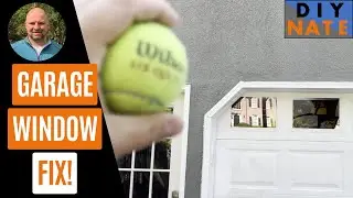 How to Fix a Broken Garage Door Window! Replacing a Garage Window with Plexiglass - by DIYNate