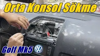 Volkswagen Golf 5 Orta Konsol Yenileme | Teyp Çerçevesini Söktüm