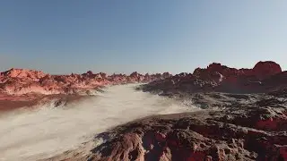 Fast procedural landscape by geometry nodes