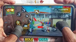 POCO X3 PRO : HANDCAM 💔 SOLO VS SQUAD FREE FIRE GAMEPLAY