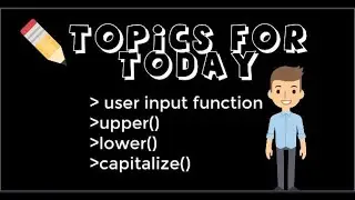 User Input function using Python 3