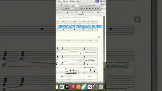 How to Write a #singlenote #tremelo in #Finale #makemusic #composer
