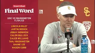 Postgame Press Conference: USC vs. Washington