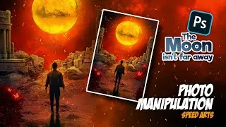 The moon is not far away | Photo Manipulation | Adobe Photoshop Tutorial | Speed Art